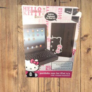 Hello Kitty Bluetooth Portfolio Case For iPad 2&3 w/ Built-In Wireless Keyboard